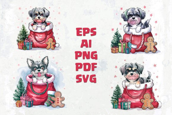 Christmas Dog Watercolor Illustrations Review