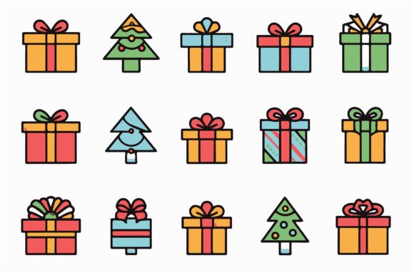 Christmas Gift Box and Ornament Illustrations Review