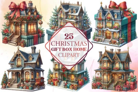 Christmas Gift Box Home Clipar: Freebies Review