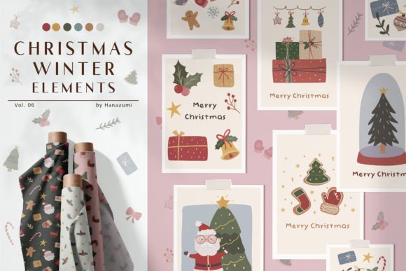 Christmas Winter Element Collection Illustrations