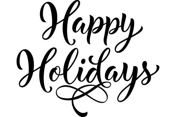 Happy Holidays Lettering: Christmas Illustrations