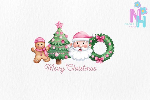Pink Merry Christmas Sublimation: Illustrations Review