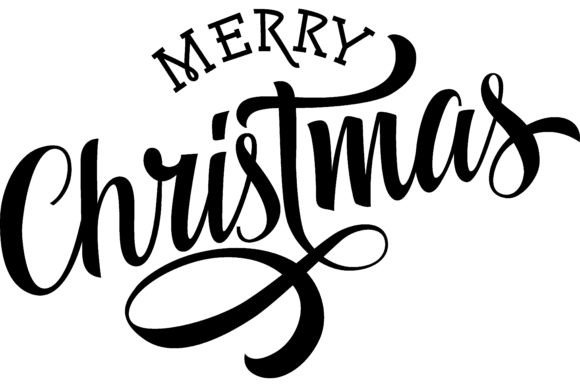 Reviewing Merry Christmas Lettering with Swirl. Ch Illustrations