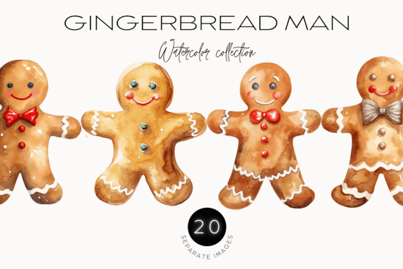 Reviewing the Watercolor Christmas Gingerbread Man Design