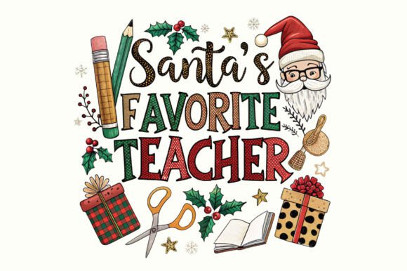 Santa’s Favorite Teacher PNG: Illustrations Review