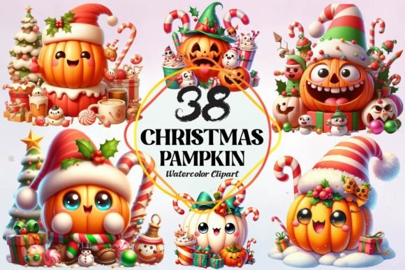 Watercolor Christmas Pumpkin Clipart: Freebies Review