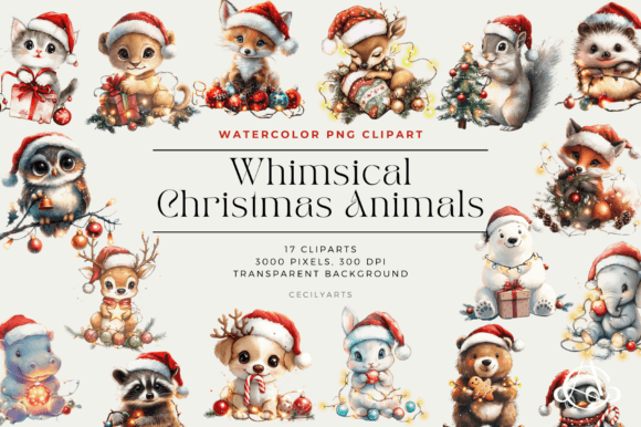 Whimsical Christmas Animals Illustrations Review